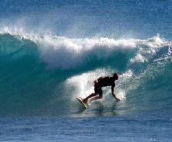 Surfing, Warroora Station - West. Oz by Penny Murphy 